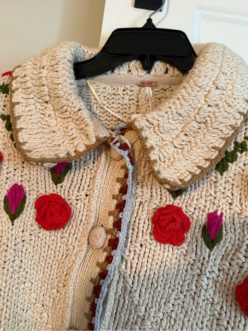 Free People Oversize Rosebud Cardigan - Picture 13 of 16